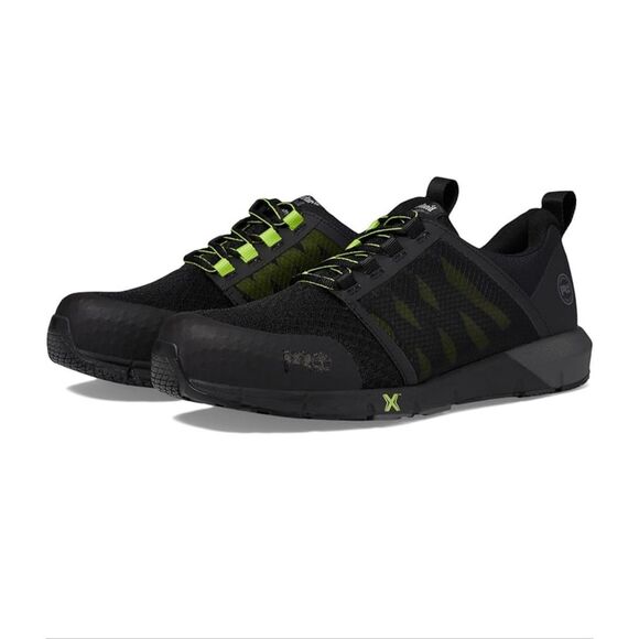 Timberland Men's Size10 Radius Composite Toe Work Sneaker Black/Green Workwear - Picture 1 of 11